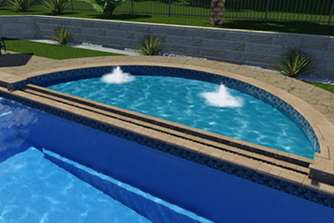 Rectangle Roman Tanning Ledge Rectangle Roman Tanning Ledge