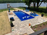 16' x 40' Beach Entry Fiberglass Pool