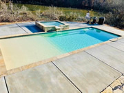 16' x 40' Beach Entry Fiberglass Pool