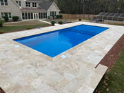 16' x 40' Beach Entry Fiberglass Pool