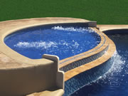 Cascade / Abacos Tanning Ledge Fiberglass Pool