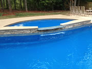 Cascade / Abacos Tanning Ledge Fiberglass Pool