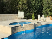 Large Freeform Tanning Ledge Fiberglass Pool