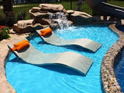 Large Freeform Tanning Ledge Fiberglass Pool