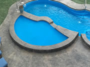 Large Freeform Tanning Ledge Fiberglass Pool