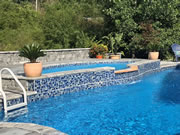 Large Freeform Tanning Ledge Fiberglass Pool